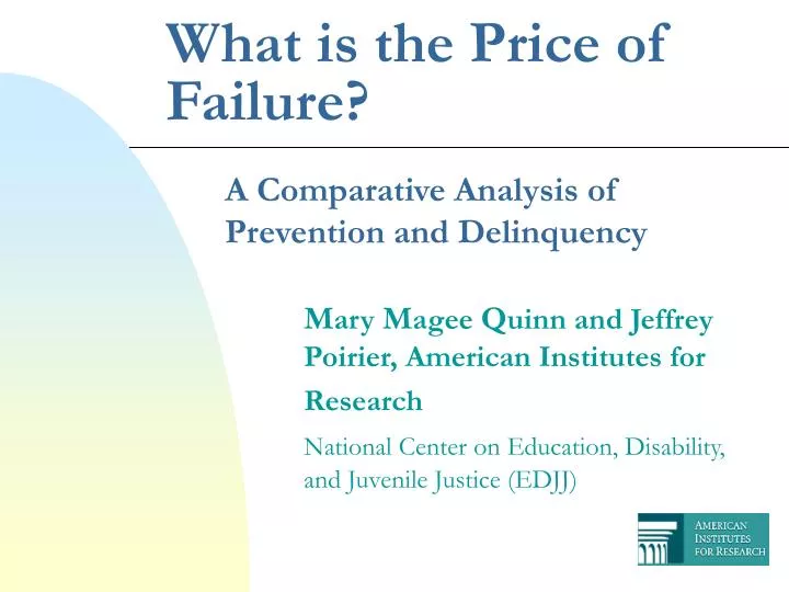 what is the price of failure