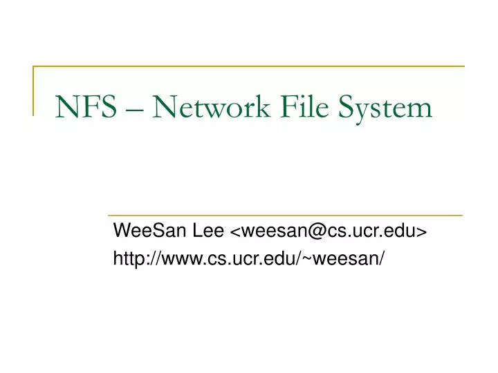 nfs network file system