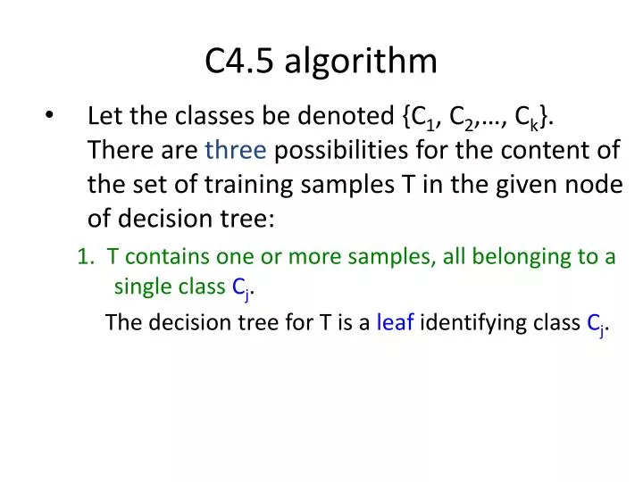 c4 5 algorithm
