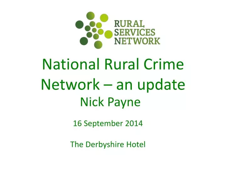 national rural crime network an update