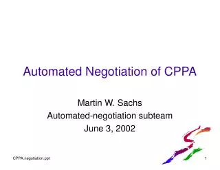 Automated Negotiation of CPPA