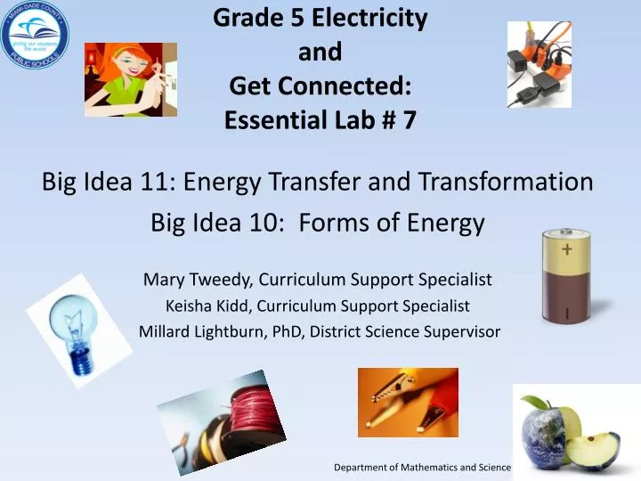 grade 5 electricity and get connected essential lab 7