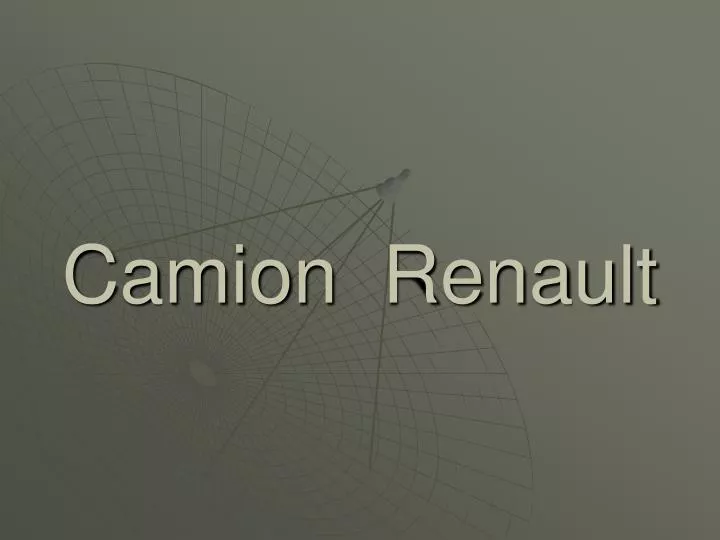 camion renault