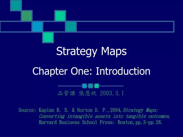 strategy maps chapter one introduction
