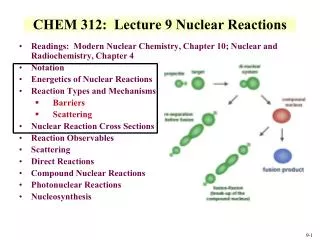 CHEM 312: Lecture 9 Nuclear Reactions