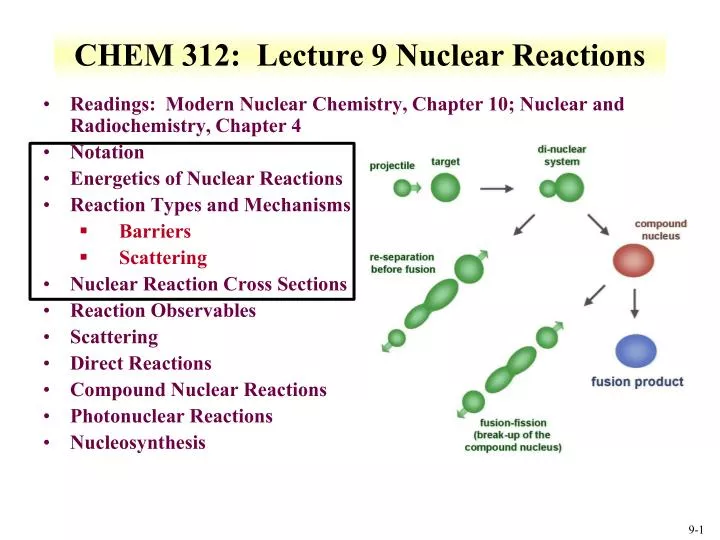 chem 312 lecture 9 nuclear reactions