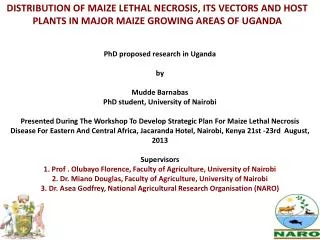 PhD proposed research in Uganda by Mudde Barnabas PhD student, University of Nairobi