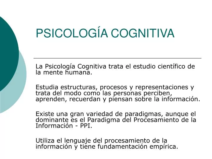 psicolog a cognitiva