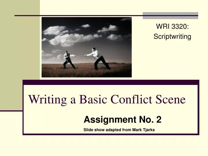 writing a basic conflict scene