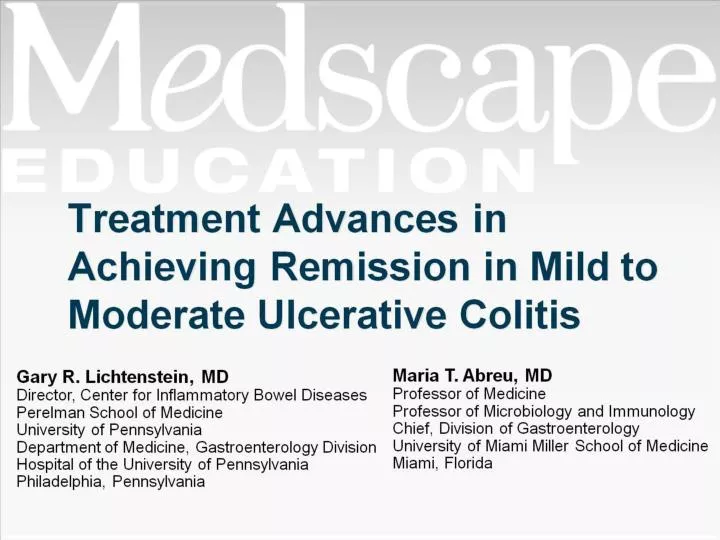 treatment advances in achieving remission in mild to moderate ulcerative colitis