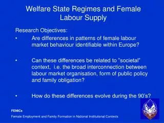 Welfare State Regimes and Female Labour Supply