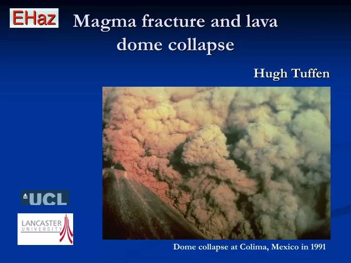 magma fracture and lava dome collapse