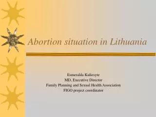 Abortion situation in Lithuania