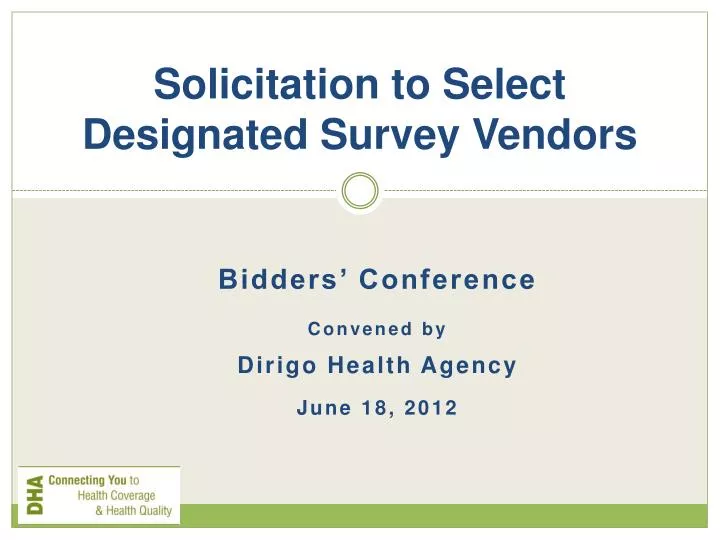 solicitation to select designated survey vendors