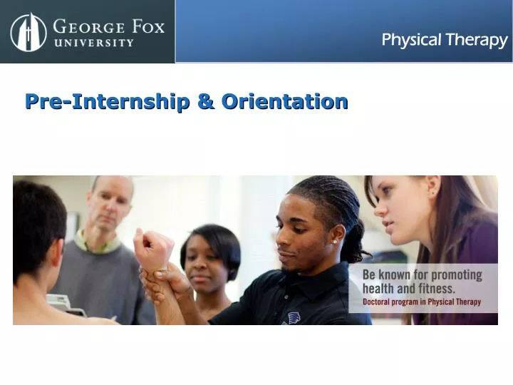 pre internship orientation