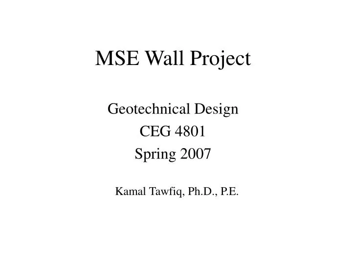 mse wall project