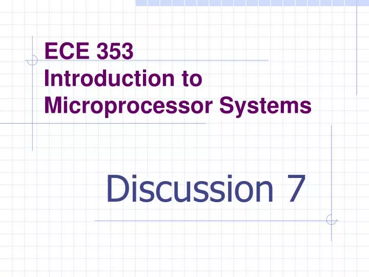 ece 353 introduction to microprocessor systems