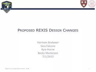 Proposed REXIS Design Changes