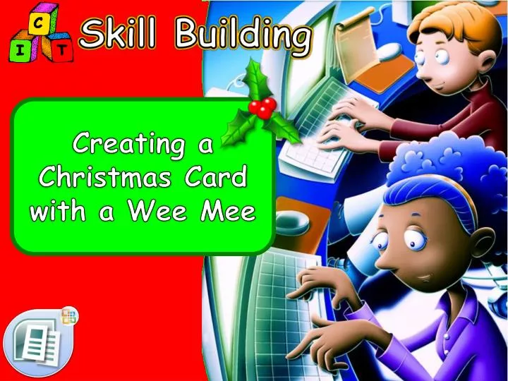 creating a christmas card with a wee mee