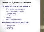Processor System Architecture - slide 1