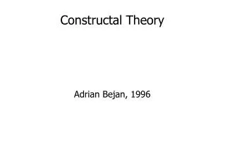 Constructal Theory