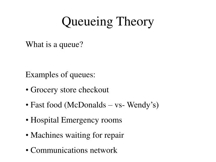 queueing theory