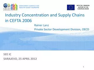 Industry Concentration and Supply Chains in CEFTA 2006