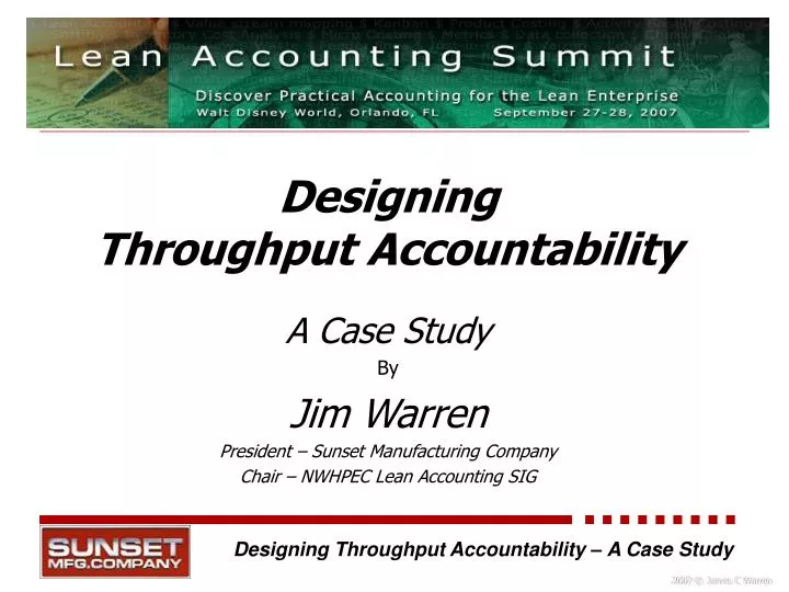 designing throughput accountability