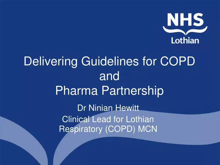 delivering guidelines for copd and pharma partnership