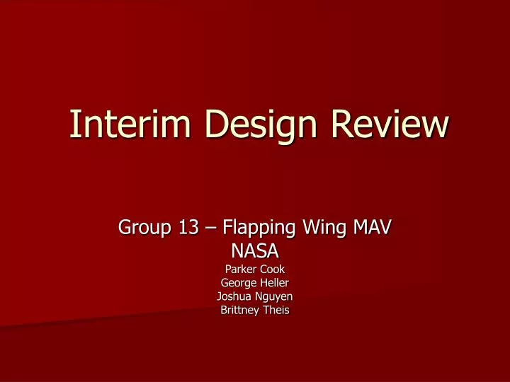 interim design review