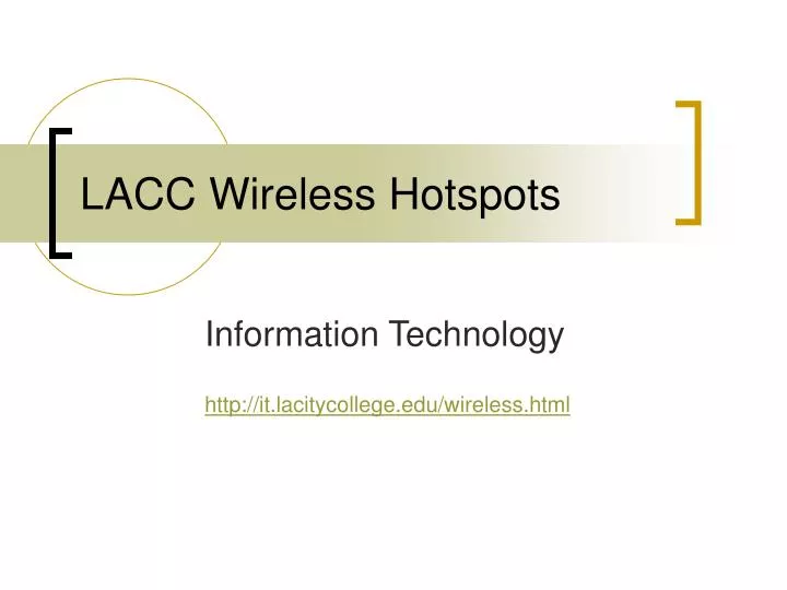 lacc wireless hotspots