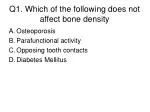 Q1. Which of the following does not affect bone density - slide 1