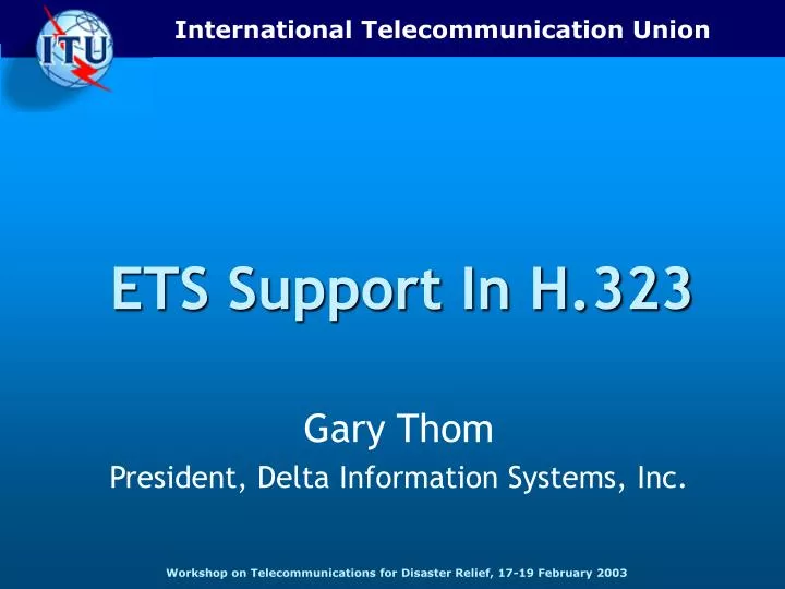ets support in h 323