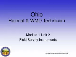 Ohio Hazmat &amp; WMD Technician