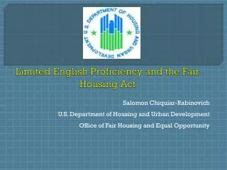 Limited English Proficiency and the Fair Housing Act