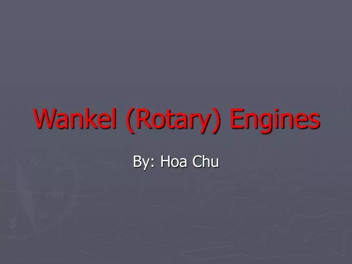 wankel rotary engines