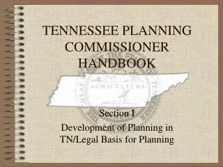 TENNESSEE PLANNING COMMISSIONER HANDBOOK