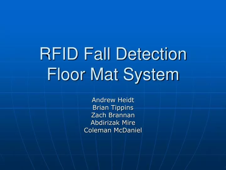 rfid fall detection floor mat system