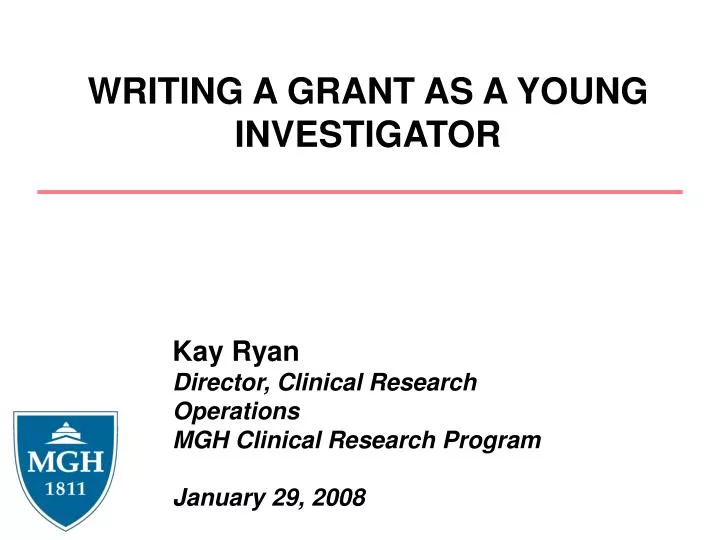 writing a grant as a young investigator