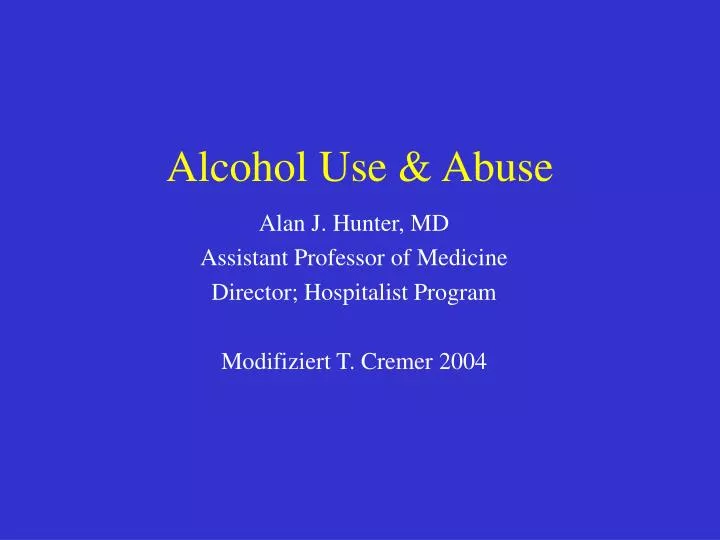 alcohol use abuse
