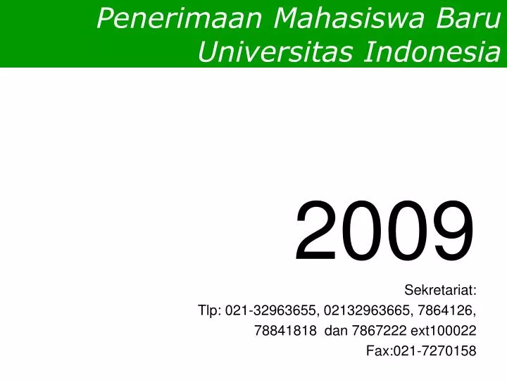 penerimaan mahasiswa baru universitas indonesia