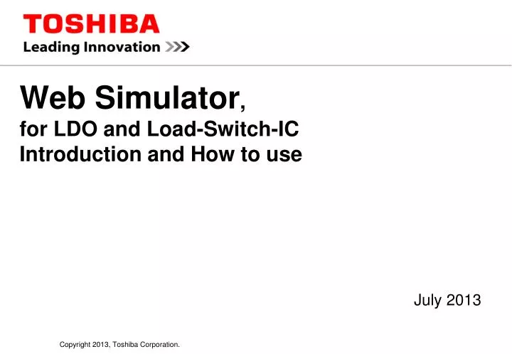web simulator for ldo and load switch ic introduction and how to use