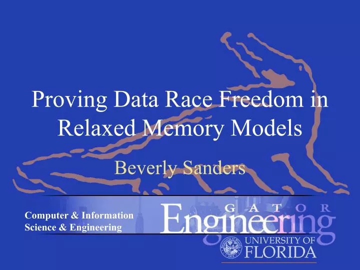 proving data race freedom in relaxed memory models