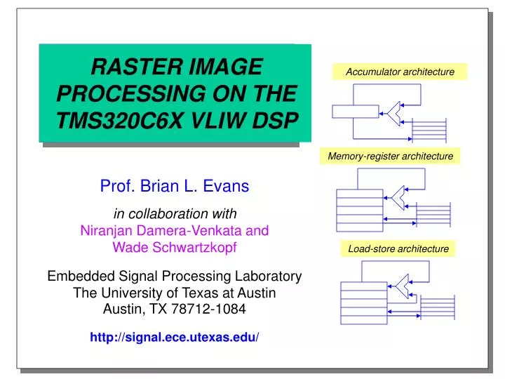 raster image processing on the tms320c6x vliw dsp