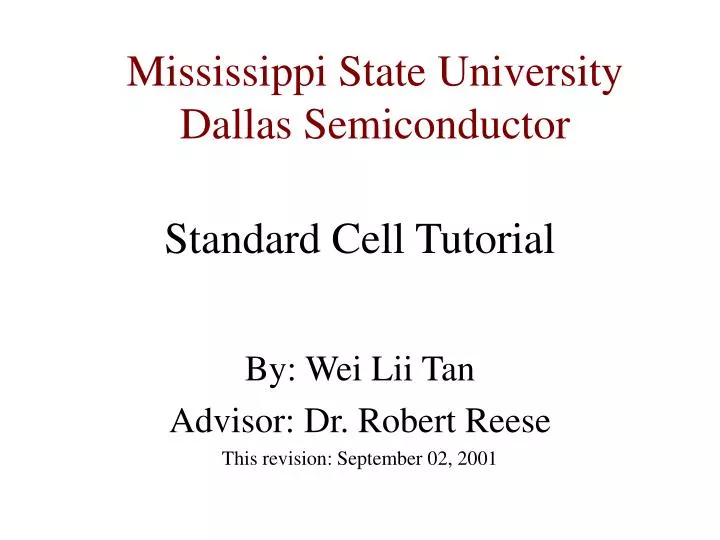 standard cell tutorial