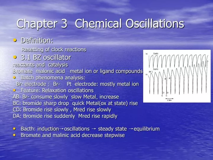 chapter 3 chemical oscillations