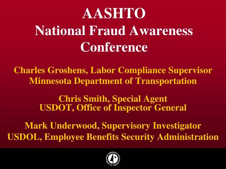 aashto national fraud awareness conference