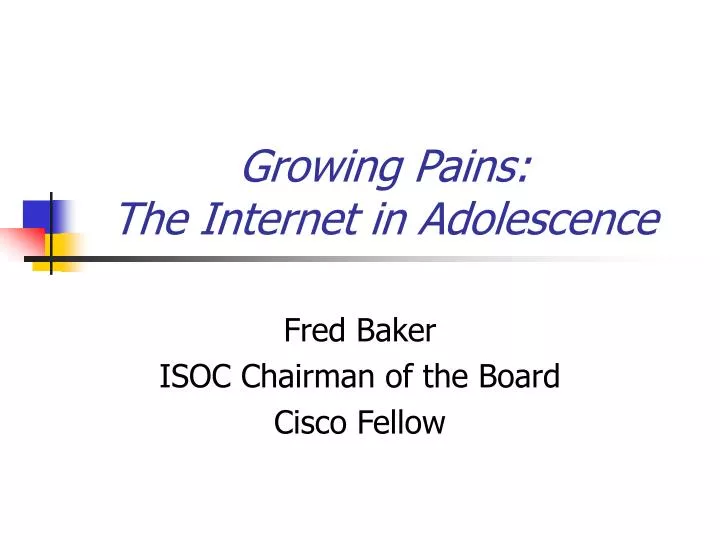 growing pains the internet in adolescence