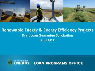 Renewable Energy &amp; Energy Efficiency Projects
