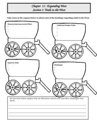 Chapter 11 : Expanding West Section 1: Trails to the West